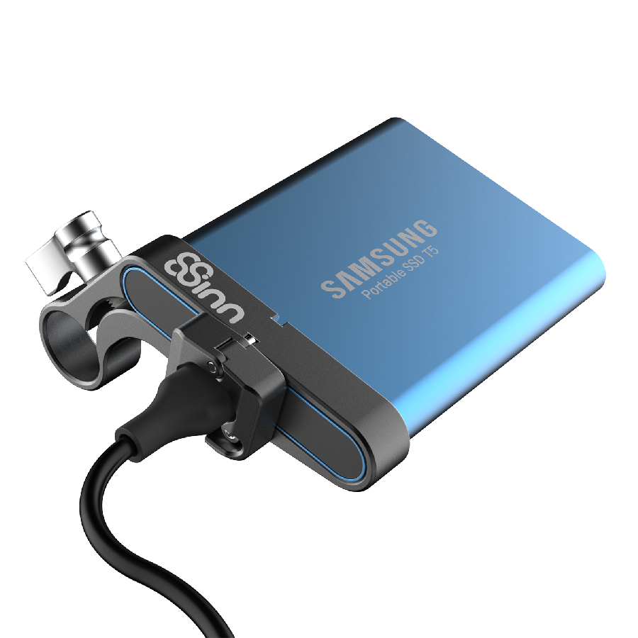 Держатель для SSD диска Samsung T5 с креплением на трубки